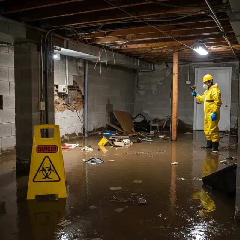 Flooded Basement Electrical Hazard in Goshen, CA Property